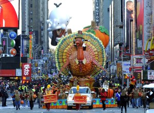The Thanksgiving Turkey float  during th